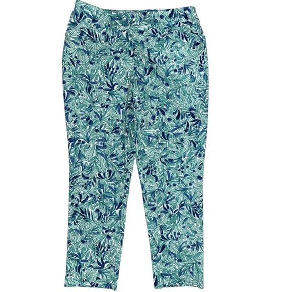 Croft Barrow 14P Pants Regular Petite Blue Mid-Rise Straight Comfort Waistband - Picture 1 of 5